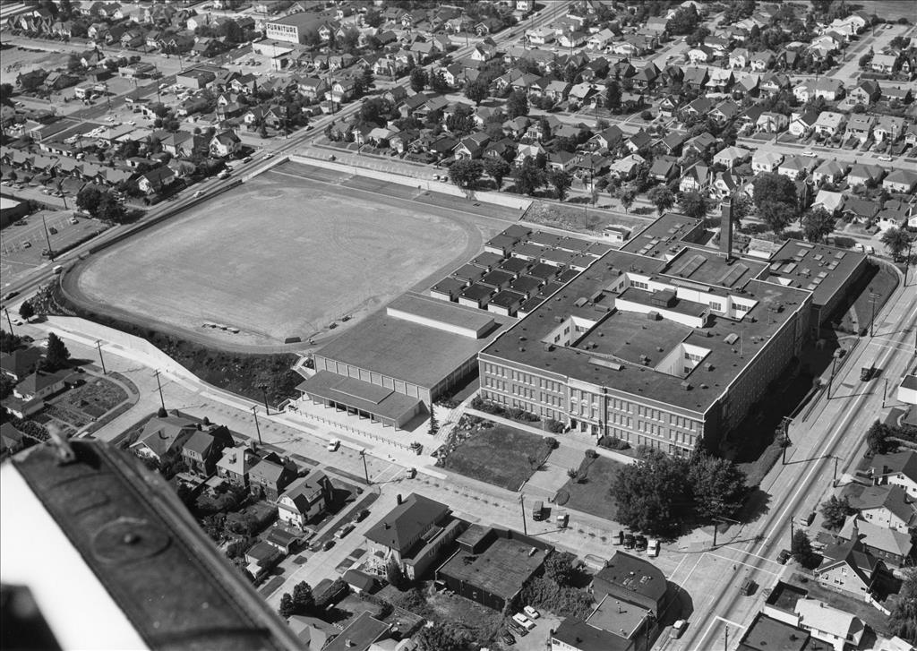 Aerial view of Roosevelt High School